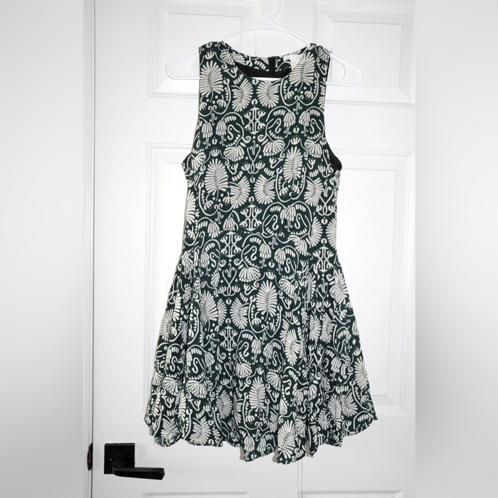 Green skater Dress